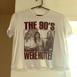 White cropped T-shirt